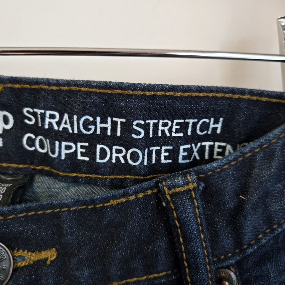 GAP Men's Straight Stretch Jeans - Deep Blue Size 32x30 - Picture 3 of 5